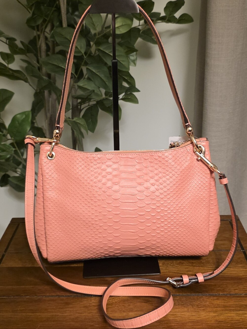 Coach NWT Python Embossed Small Mia Shoulder Or Crossbody Bag - Picture 5 of 10